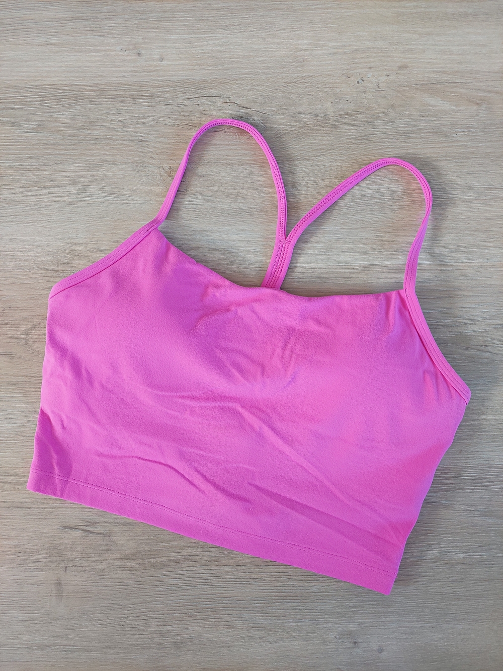CRZ YOGA Hot Pink Sports Bra Tank Top Athletic Active Gym Running Cami Bralette